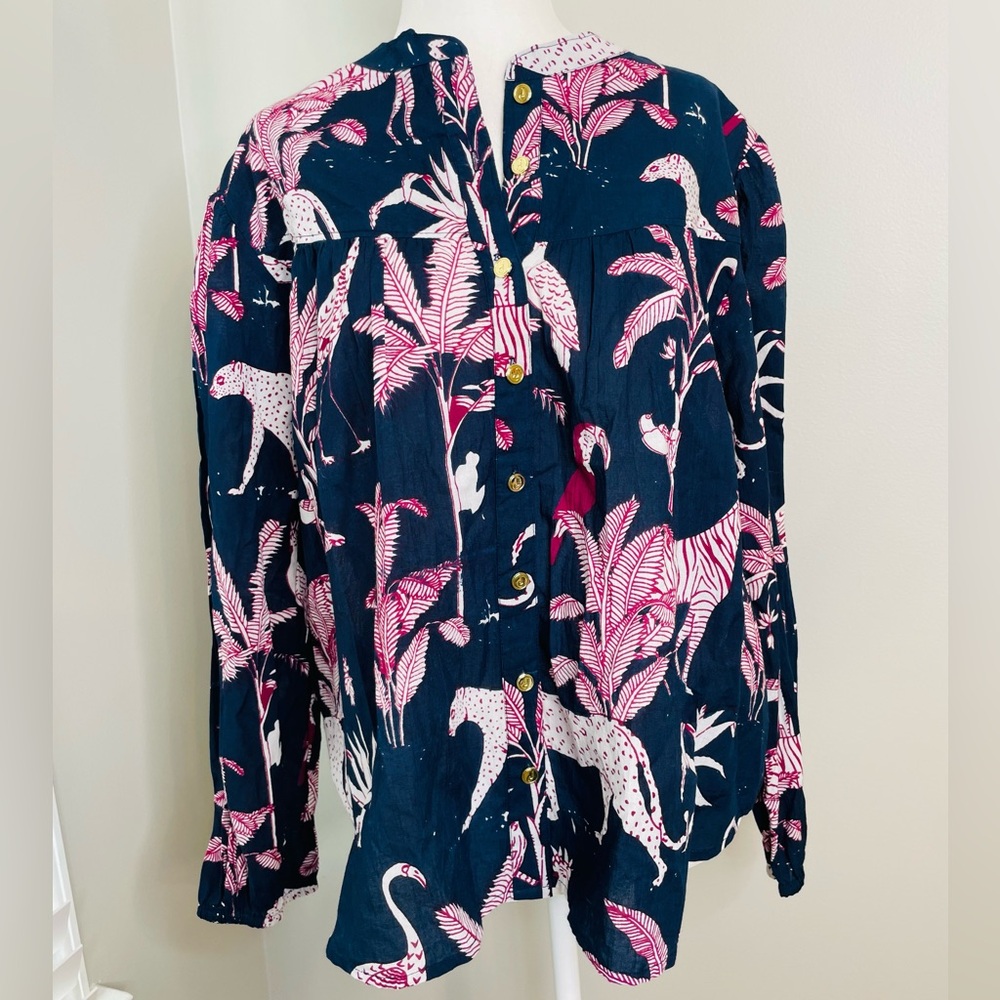 NWT Jude Connally Lorraine Pullover Top in Safari Print - Picture 8 of 11